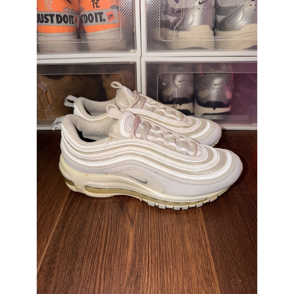 Nike Air Max 97 Pure Platinum White Womens Sneakers 921733-100 Size 8